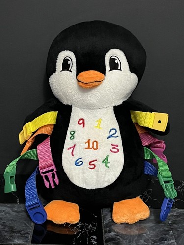 Buckle Toys Blizzard Penguin Plush Kids Educational Developmental Skills Buckles - Picture 2 of 8