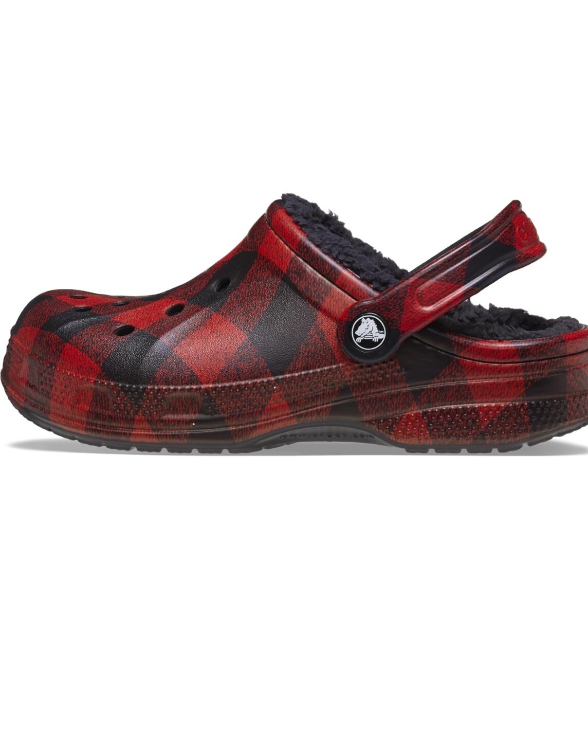NWT Crocs Ralen Lined Clog Christmas Buffalo Plaid Red Black Womens 6 Mens 4 image 6
