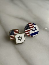 Support Israel USA 2 X Unique Lapel Pins