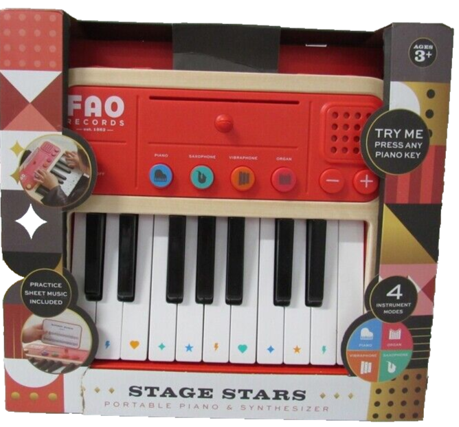 FAO Schwarz Stage Stars Portable Piano and Synthesizer 4