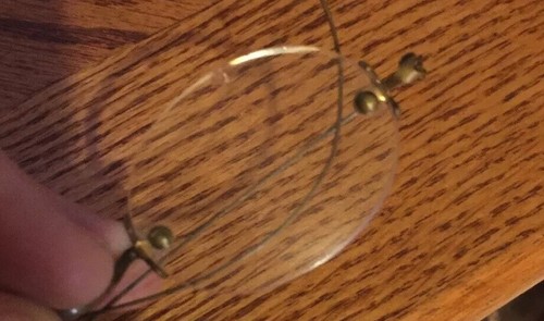 Vintage Antique Oval Eyeglasses Spectacles With Case - Picture 6 of 9