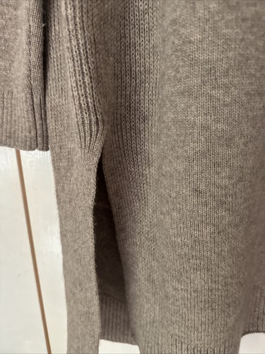 Athleta Spirit Wool Cashmere Wrap Sweater Womens Sz X-Small XS Taupe Pockets - Picture 8 of 9