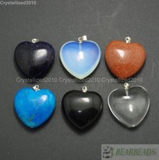 Pietre preziose naturali Cuore Reiki Chakra Ciondolo curativo Perline...