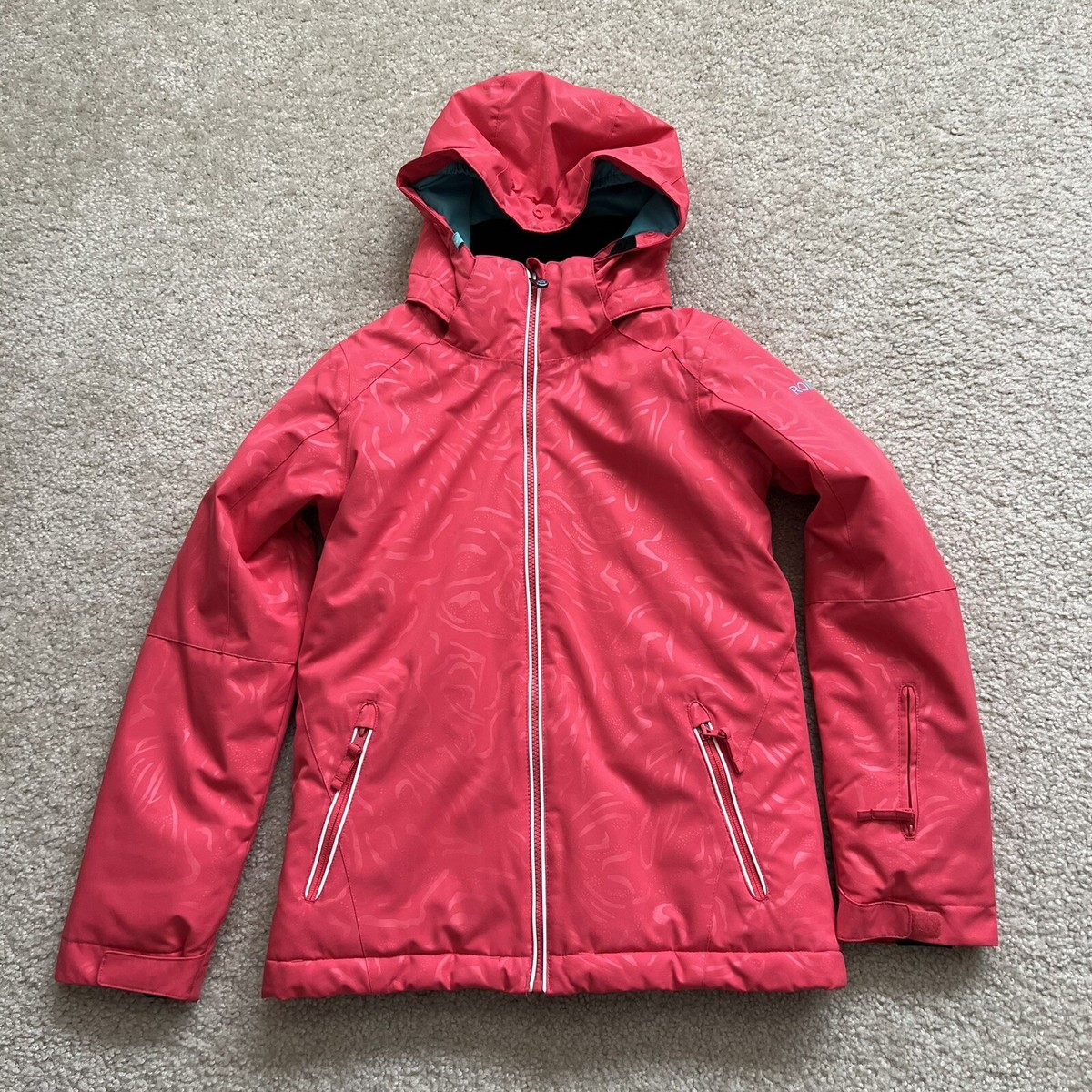 Roxy Girls American Pie Jacket Pink Ski Snowboard Winter Jacket XL