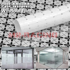 Flower Glass Film Static Cling Office Window Patterned Decoration Privacy #40