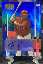 2003 Leaf Certified Materials Mirror Blue Signatures /50 Marlon Byrd #142 Auto