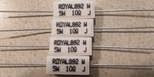 4 PCS 10 ohm 5watt Axial wirewound ceramic cement power resistor 10 ohm 5W