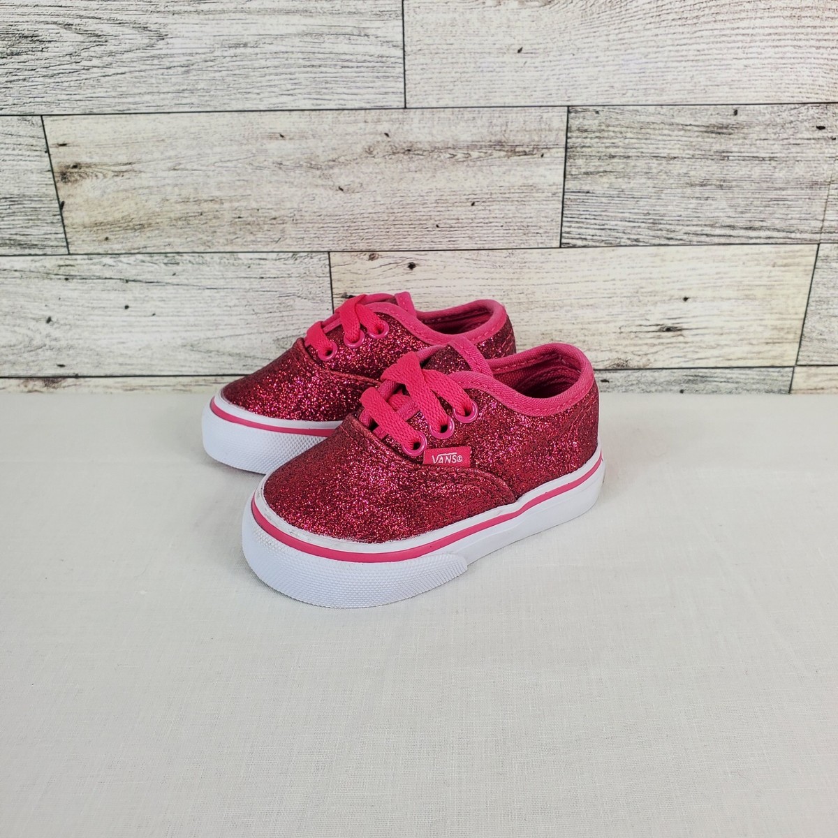 Authentic Shoe Vans Red Glitter Shoes Vans Authentic Classic Pink