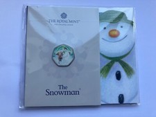 2023 The Snowman Colour Fifty 50 Pence Coin Pack BU