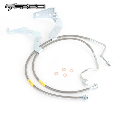 FAPO Ford F-250 F-350 Front 4-6" Lift Hydraulic Brake Line Hose Set : 2008-2015 - Picture 2 of 6