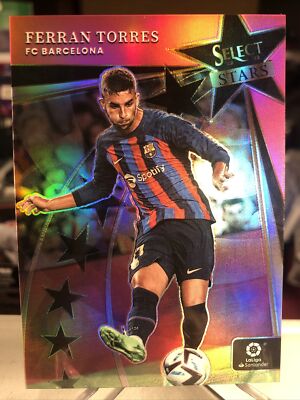 2023-24 Panini Select La Liga Barcelona Ferran Torres Patch Auto Silver Prizm