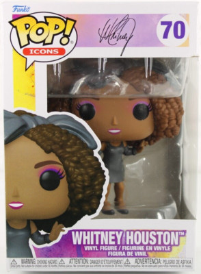 FUNKO POP! ICONS WHITNEY HOUSTON VINYL FIGURE #70 HOW WILL I KNOW QR CODE NEW