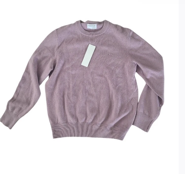 NWT Calvin Klein Men s Cashmere Wool Sweater sea fog S eBay