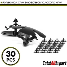 30Pcs Hood Insulation Retainer Fasteners Clip for Honda CR-V 15mm x 21mm Nylon