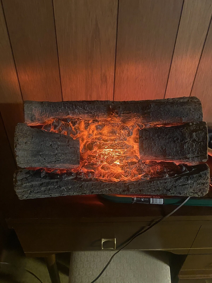 Light Up Fireplace Logs Faux Fire Electric Real Vintage West Chester  Brickote | eBay