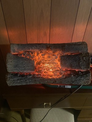 Light Up Fireplace Logs Faux Fire Electric Real Vintage West Chester  Brickote | eBay