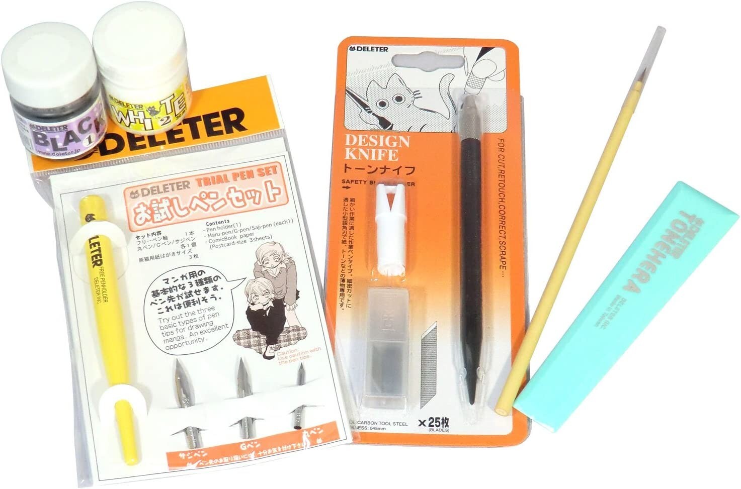 DELETER Nakayoshi Manga Series Comic Pro Model Set Pen Holder GPen Nib