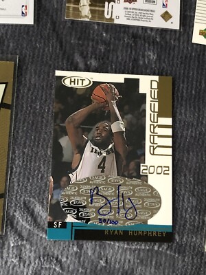 Ryan Humphrey Signed 2002 HIT #R21 Card Notre Dame NCAA Auto NBA