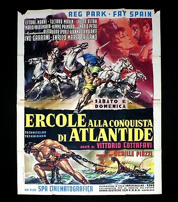 Hercules And The Conquest Of Atlantis Poster Poster Reg Park Fay Spain Peplum Top D1 Ebay