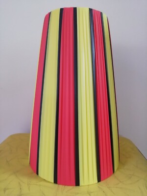 Funky 50er 60er 70er groß Rockabilly Barsony Kunststoffband Handarbeit Lampenschirm 