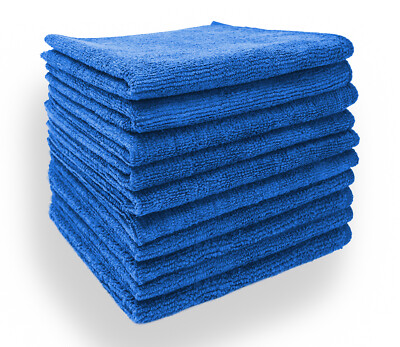 SBS  Mikrofasertücher 40 x 40cm Blau 100 Stück Reinigungstücher Microfasertuch
