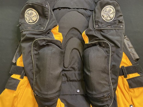 Chaqueta Odes Motorcycle Powersports amarilla negra para hombre talla mediana - Imagen 9 de 12