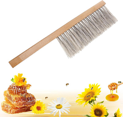 Beekeeping Brush for Beekeepers - Natural Horsehair Bee Brush with Wooden Handle