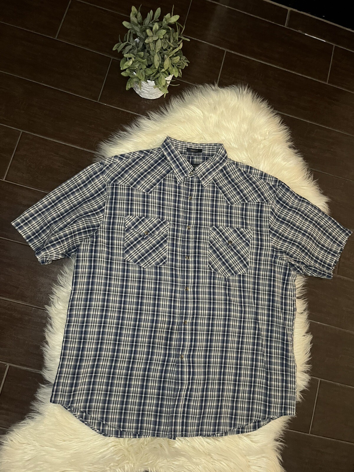 Pendleton Frontier plaid pearl snap button down s… - image 1
