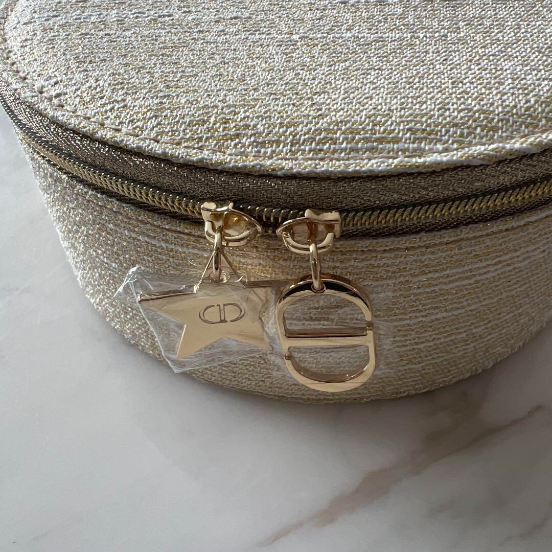 DIOR Beauty Gold Makeup Bag Pouch Novelty Holiday 2024 case