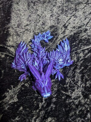 Large 30cm Purple Articulated Fantasy Bookshelf Dragon Dragon Segael FourthWing