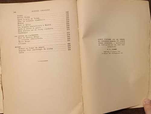 Scènes Choisies André Malraux NRF GALLIMARD 1946 Exemplaire numéroté - Foto 13 di 13