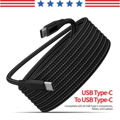 60W Fast USB-C to USB-C Cable 10ft Type C Cord For iPhone 15 16/Plus/Pro/Max Lot