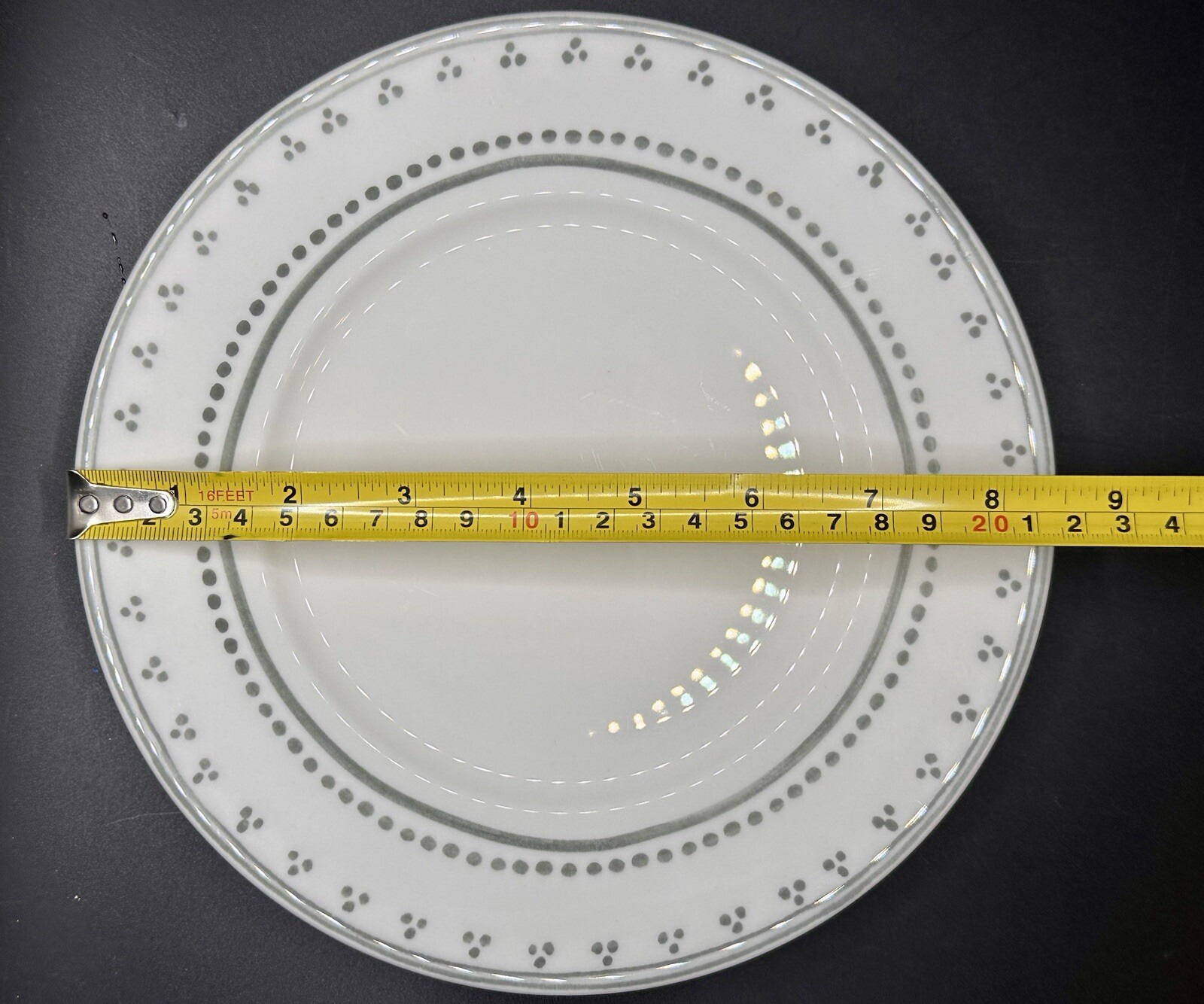 NEW Mikasa Cadence Stone Grey Dinner Plate & Salad Plate Set NWT