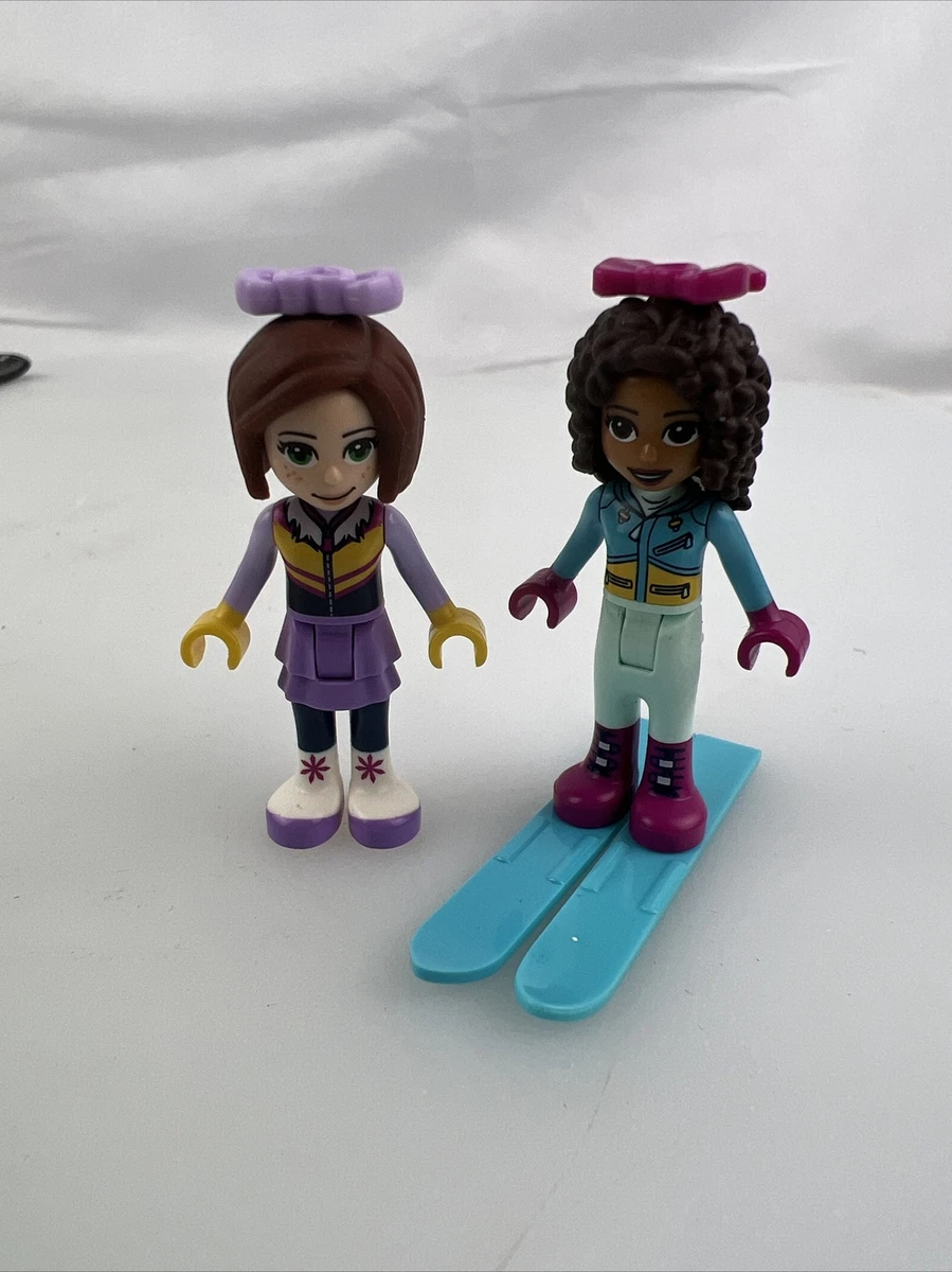 Lego Friends Minifigures Andrea and Amy In snow skiing outfit
