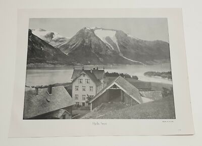 MITTET Hjelle/Mountain Road to Grotli-Stryn, Norway Photo Litho Print c.1914
