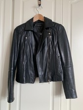 Massimo Dutti Leather Jacket Xs