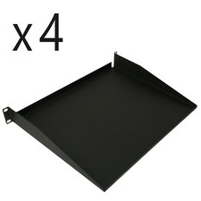 4 Pack - 1 Space Cantilever Server Monitor Rack Mount Shelf - 19" 1U 10" Deep