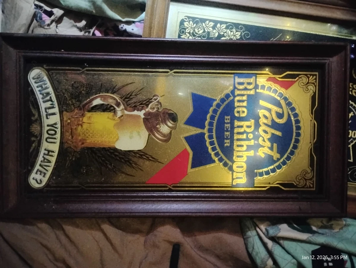 Pabst Blue Ribbon Beer Mirror In Collectible Breweriana Mirrors