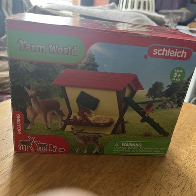 SCHLEICH Farm World Feeding the Forest Animals Toy Playset (42658) Used