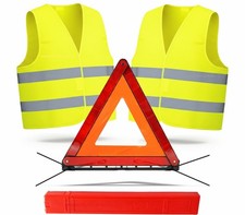 Pannen Notfall Sicherheit Set EU Warndreieck 2x Warnweste ISO NORM Erste Hilfe