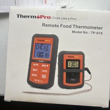 Therm Pro Remote Food Thermometer Model TP-07S Used Excellent