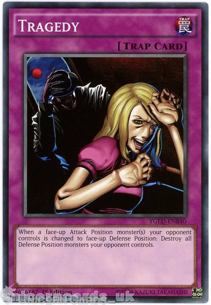 YGLD-ENB40 Tragedy 1st edition Mint YuGiOh Card