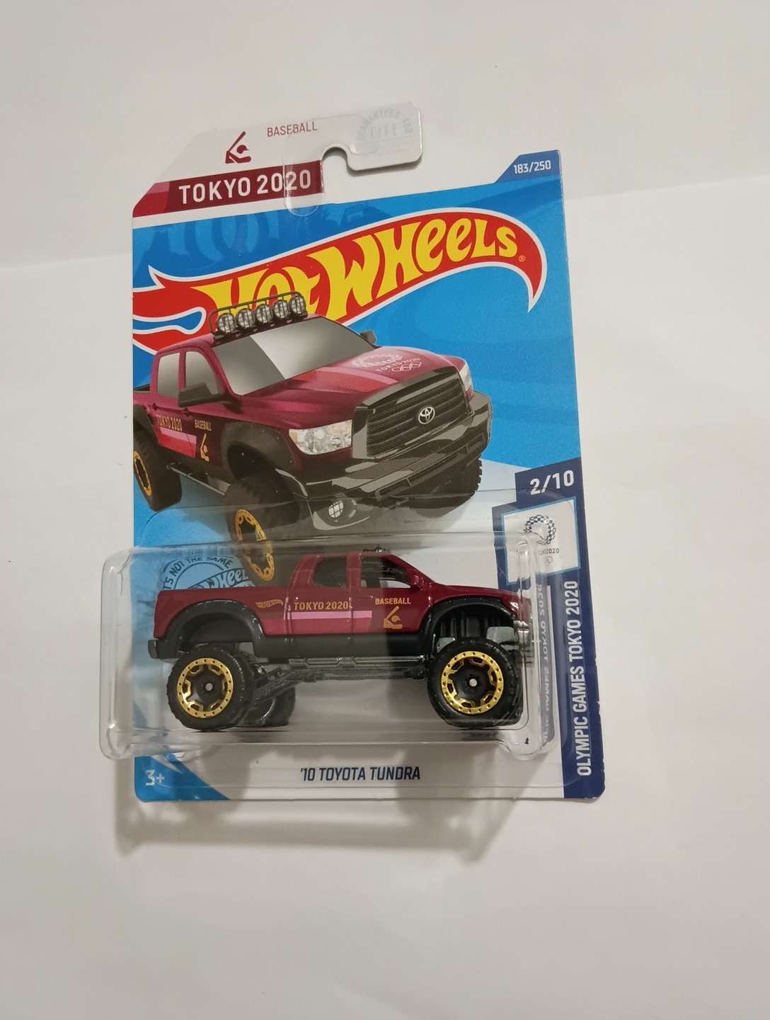 2020 Hot Wheels Tokyo Olympics 2020 Dark Red '10 Toyota Tundra 