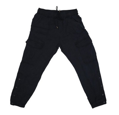 Young Fabulous & Broke Pants Womens Large Black Tencel Cargo Jogger Drawstring