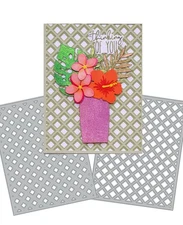 Layer Cutting Dies for Paper Card Making 2 Pack Backgrounds Frame Metal Stenc...