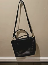 STONE MOUNTAIN Genuine Leather Crossbody Shoulder Bag Purse Black