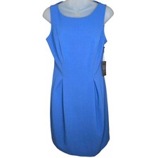 Vince Camuto Womens Cobalt Sheath Dress Size 4 Elegant Bow Detail Classic