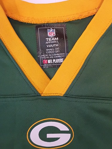 NFL Team Apparel Aaron Rodger’s #12 Green Bay Packers Trikot Jugend Small - Bild 3 von 4