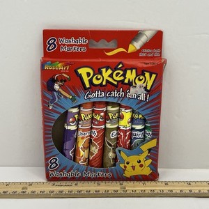 Vintage RoseArt 1998 Pokémon 7 Washable Markers READ DETAILS