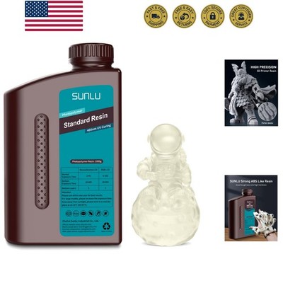 3D Printer Resin 1kg, Fast Curing Standard 3D Resin for LCD DLP SLA 3D Printe...